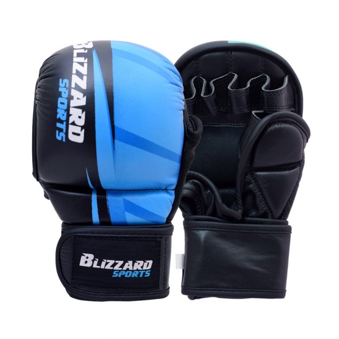 Blizzard Blue MMA Sparring Gloves